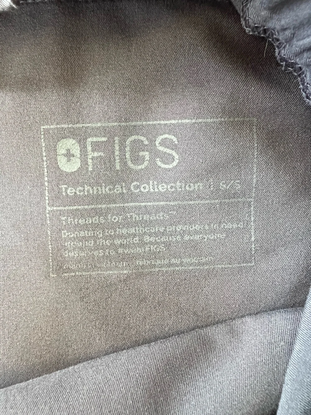 FIGS Tansen Jogger Scrub 5 Pocket Pants Charcoal Grey (PO #1873), sz Small Short